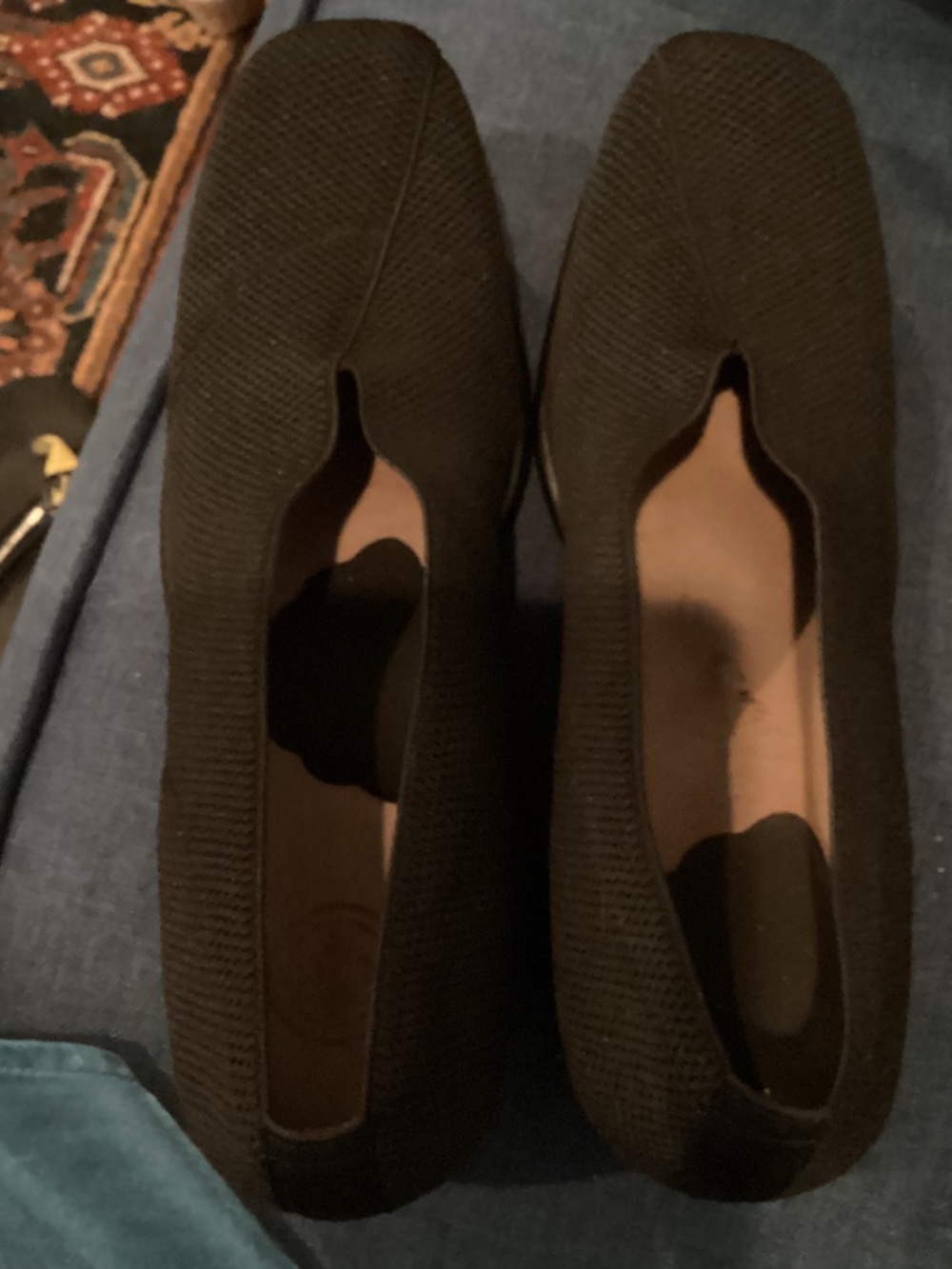 Amazon Black Knit Slip-On Loafers for Women